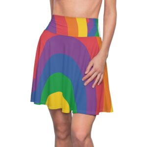 Pride Women's Skater Skirt, Rainbow Skirt, LGBTQ+ Apparel, Pride Month Celebration