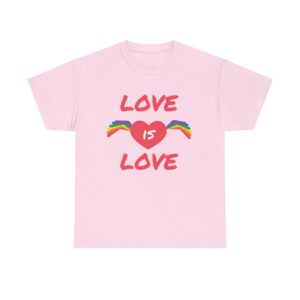 Love is Love Unisex Heavy Cotton LGBTQ+ Pride T-Shirt